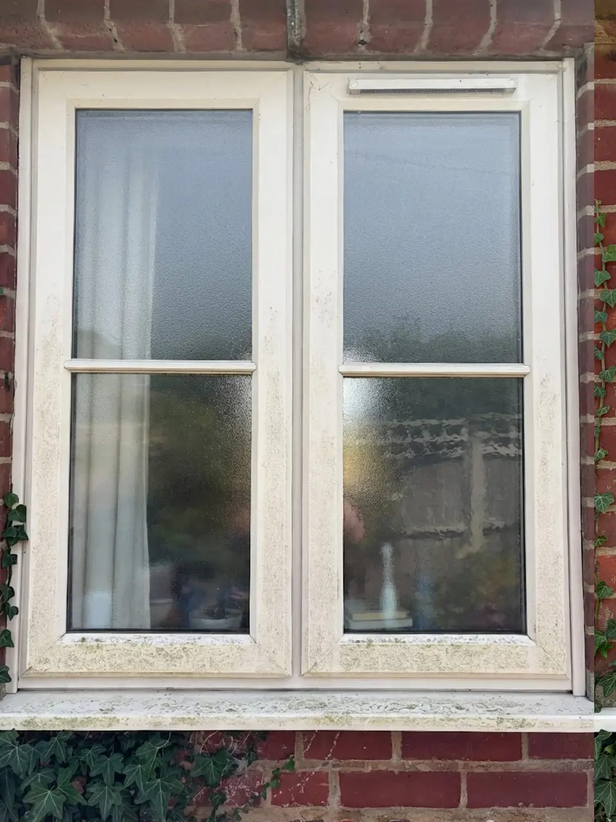 uPVC frames & sills before cleaning
